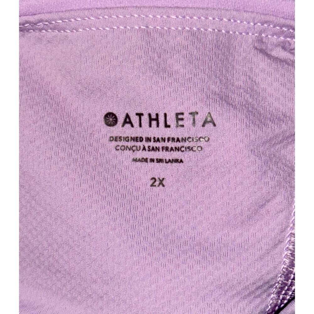 Athleta Aurora Crop Tank Lavender Pink Built In Bra Adjustable Straps Size 2X - Picture 8 of 8